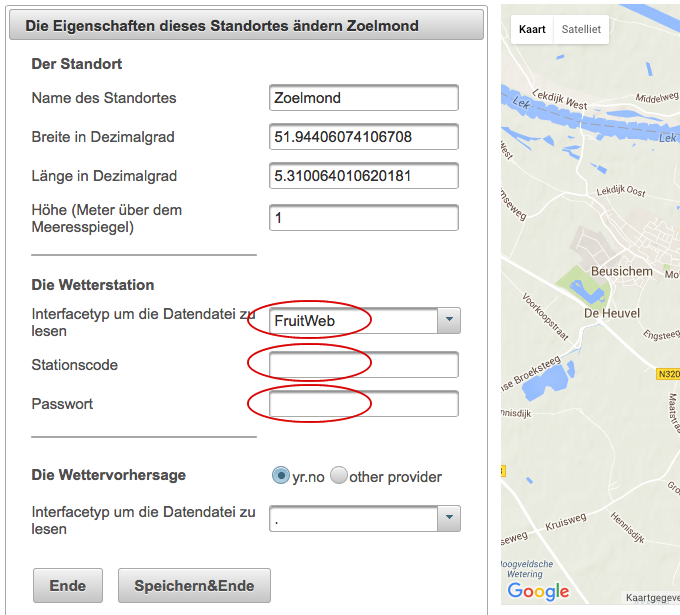 Wetterdatenservice in RIMpro nutzen
